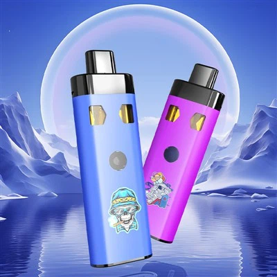 Vapeur de dispositif CBD à double chambre à double saveur avec chargeur de type C pour 2 ml d'huile épaisse Delta 8 THC
